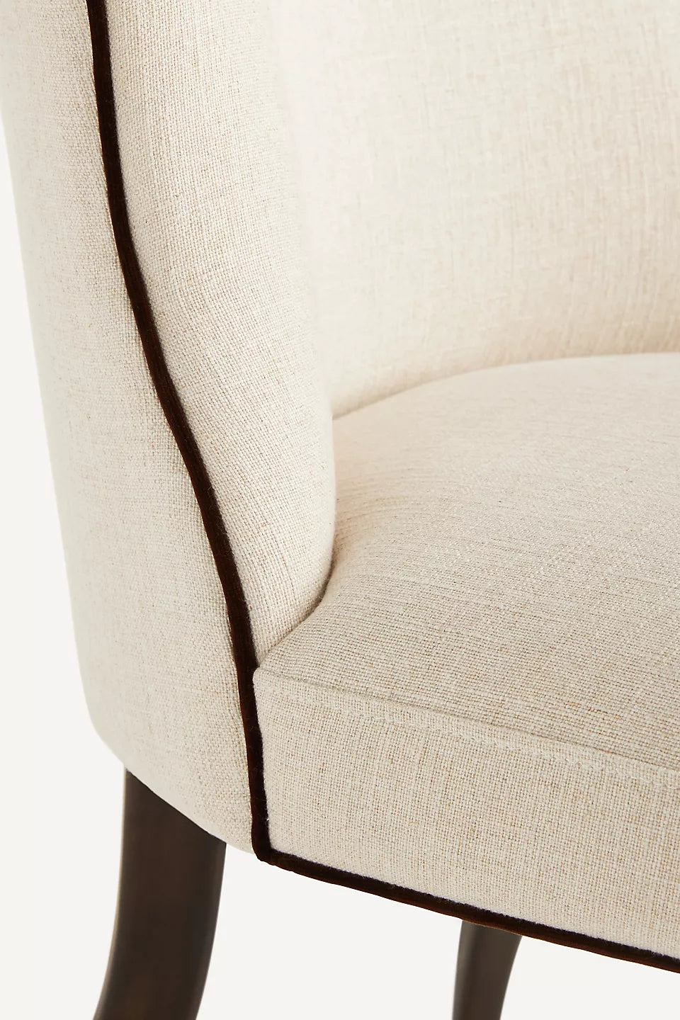 Meryl Linen Walnut Neutral Dining Chair