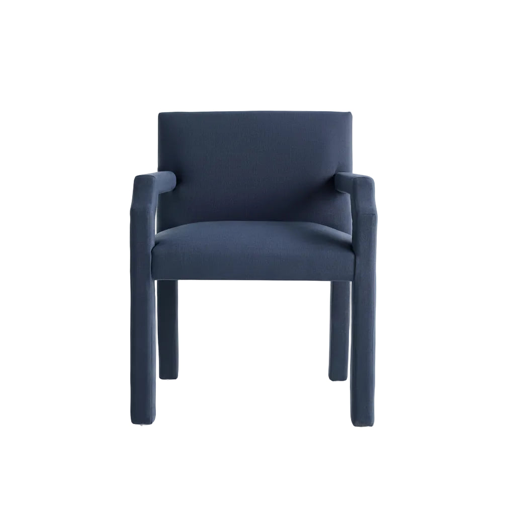 Delaney Performance Linen Night Sky Dining Armchair