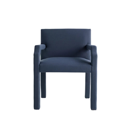 Delaney Performance Linen Night Sky Dining Armchair