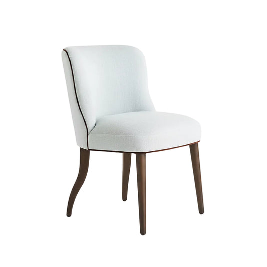 Meryl Linen Walnut Blue Dining Chair