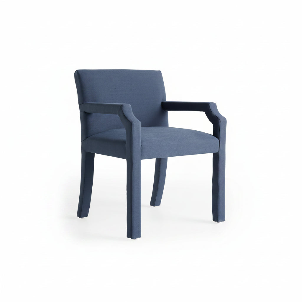 Delaney Performance Linen Night Sky Dining Armchair