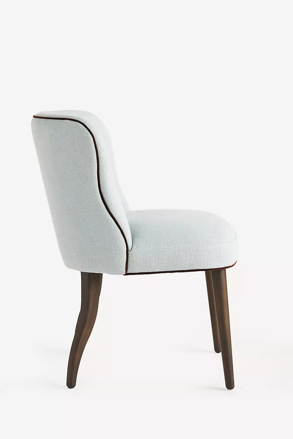 Meryl Linen Walnut Blue Dining Chair