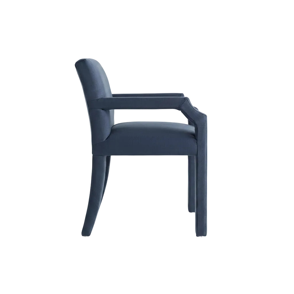 Delaney Performance Linen Night Sky Dining Armchair