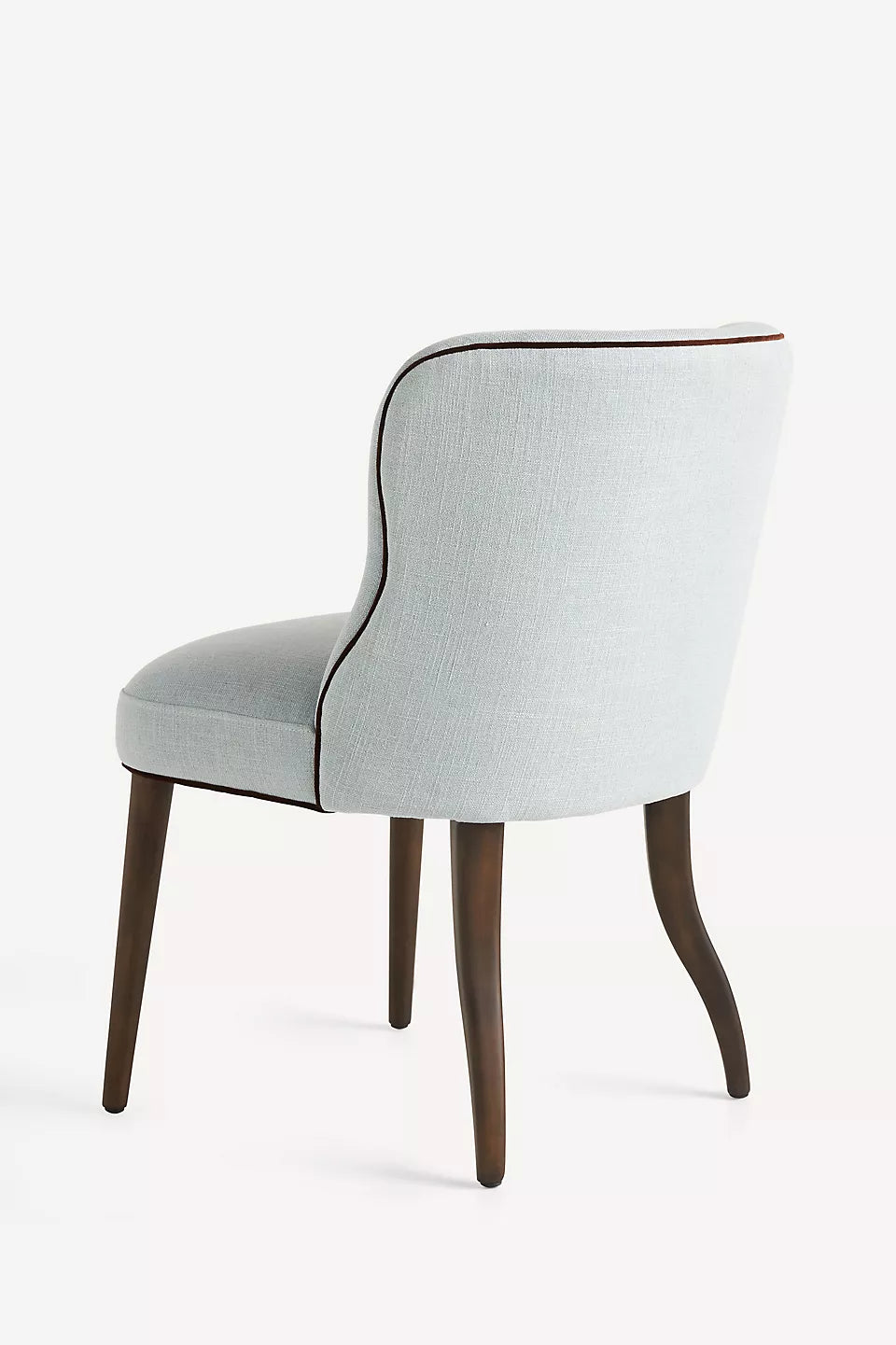 Meryl Linen Walnut Blue Dining Chair
