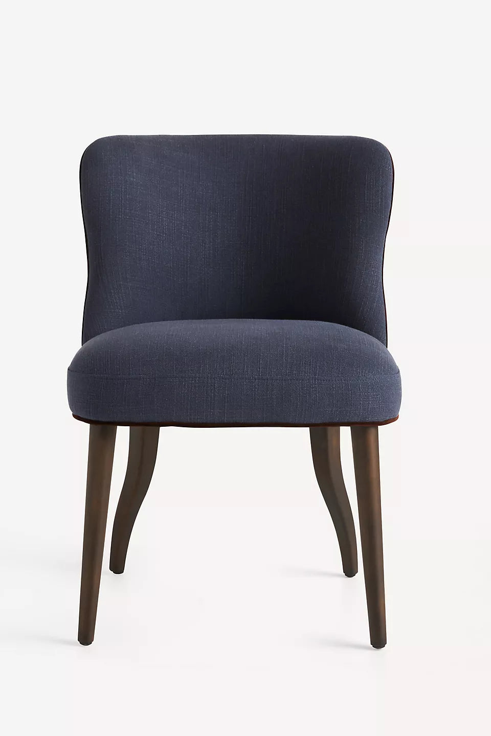 Meryl Linen Walnut Navy Dining Chair