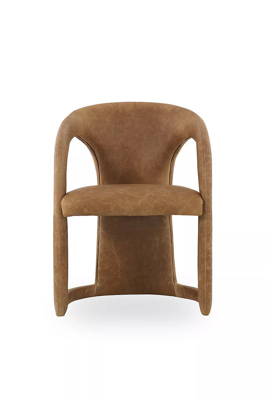 Archie Distressed Leather Dining Chair