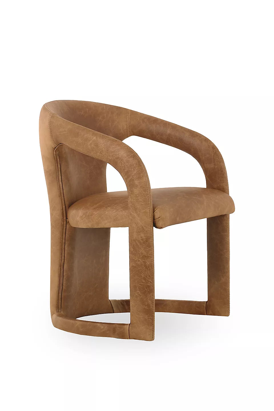 Archie Distressed Leather Dining Chair
