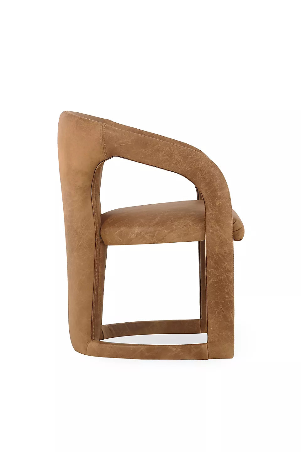 Archie Distressed Leather Dining Chair