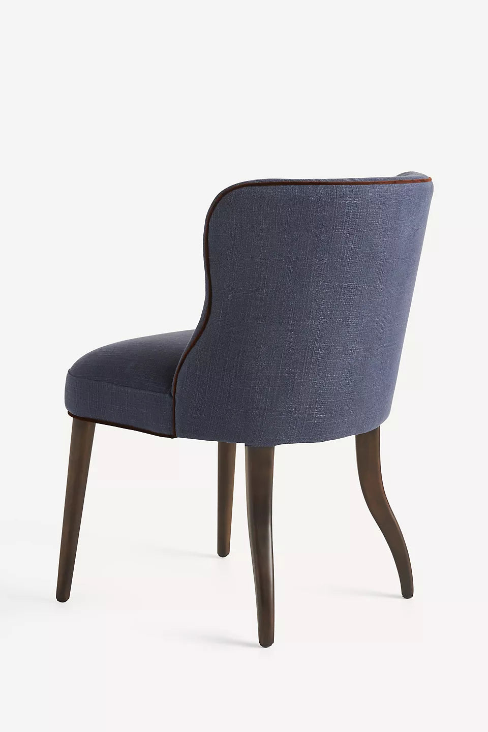 Meryl Linen Walnut Navy Dining Chair