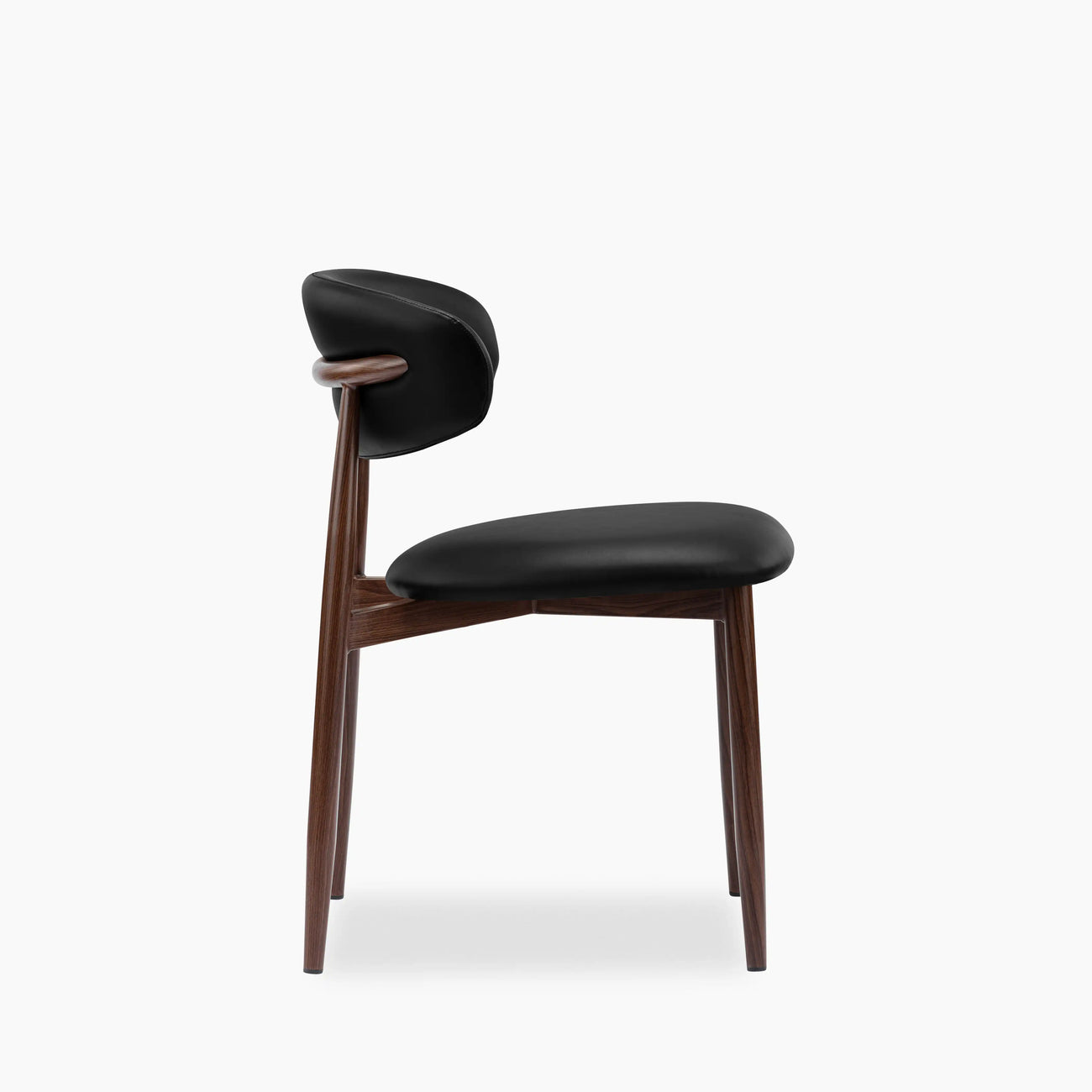 Halston Dining Chair Vintage Black & Walnut