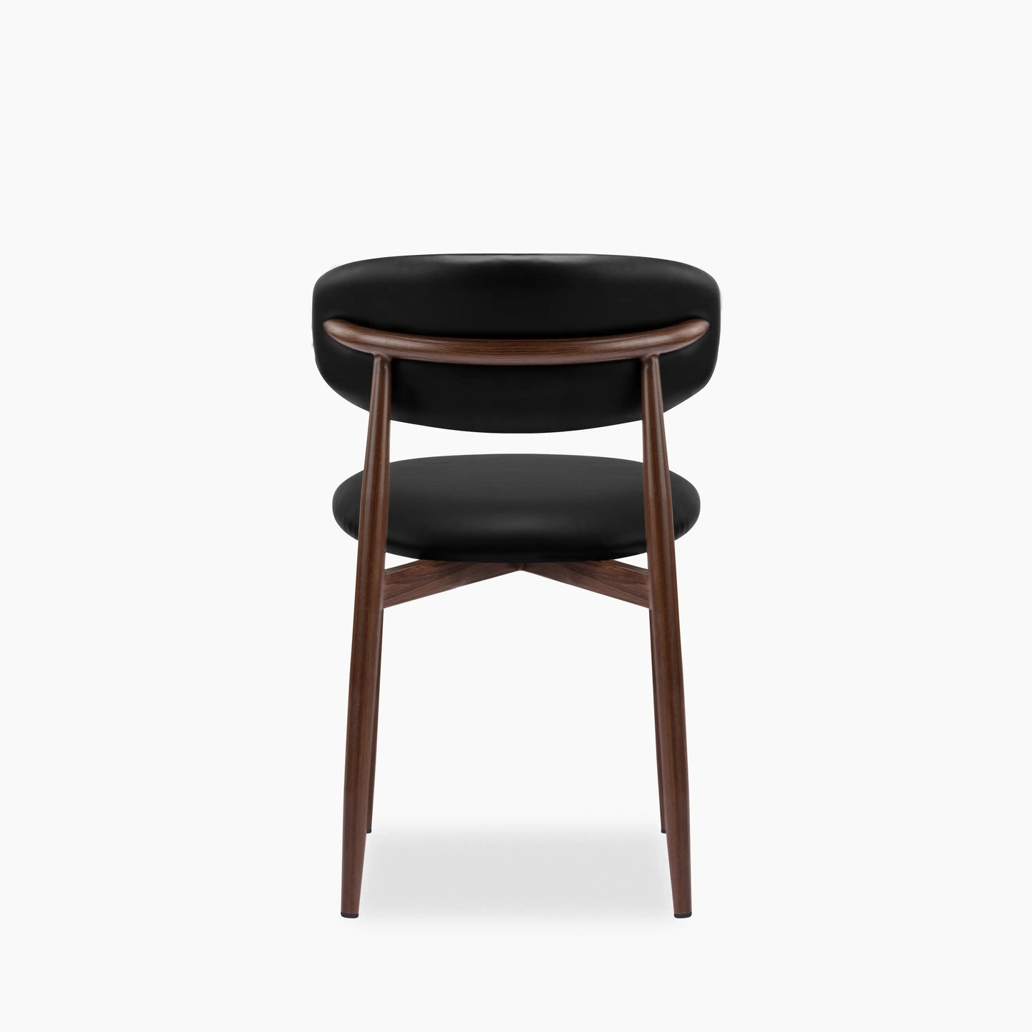 Halston Dining Chair Vintage Black & Walnut