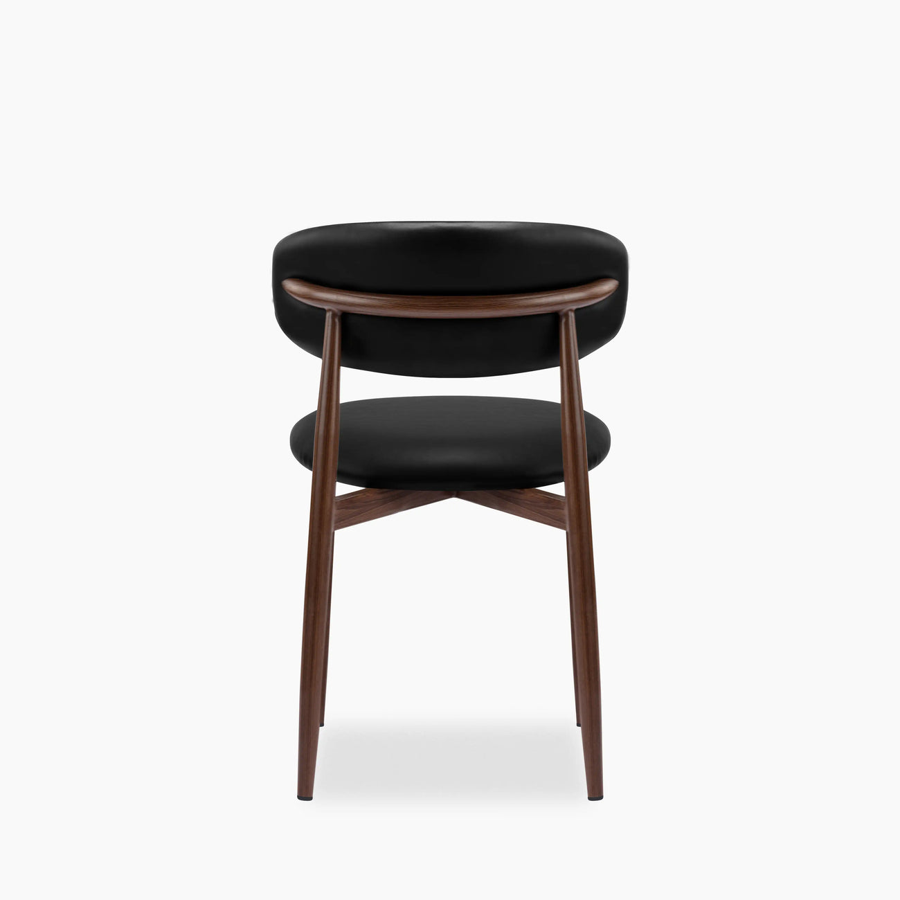 Halston Dining Chair Vintage Black & Walnut