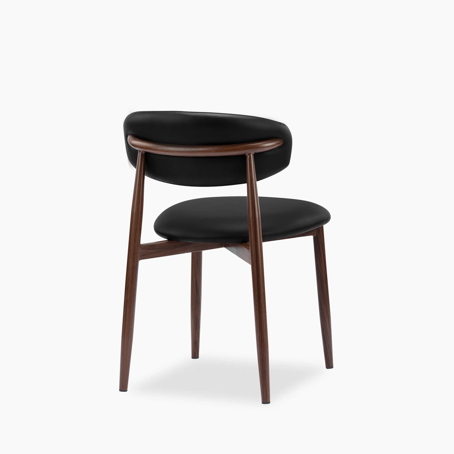 Halston Dining Chair Vintage Black & Walnut