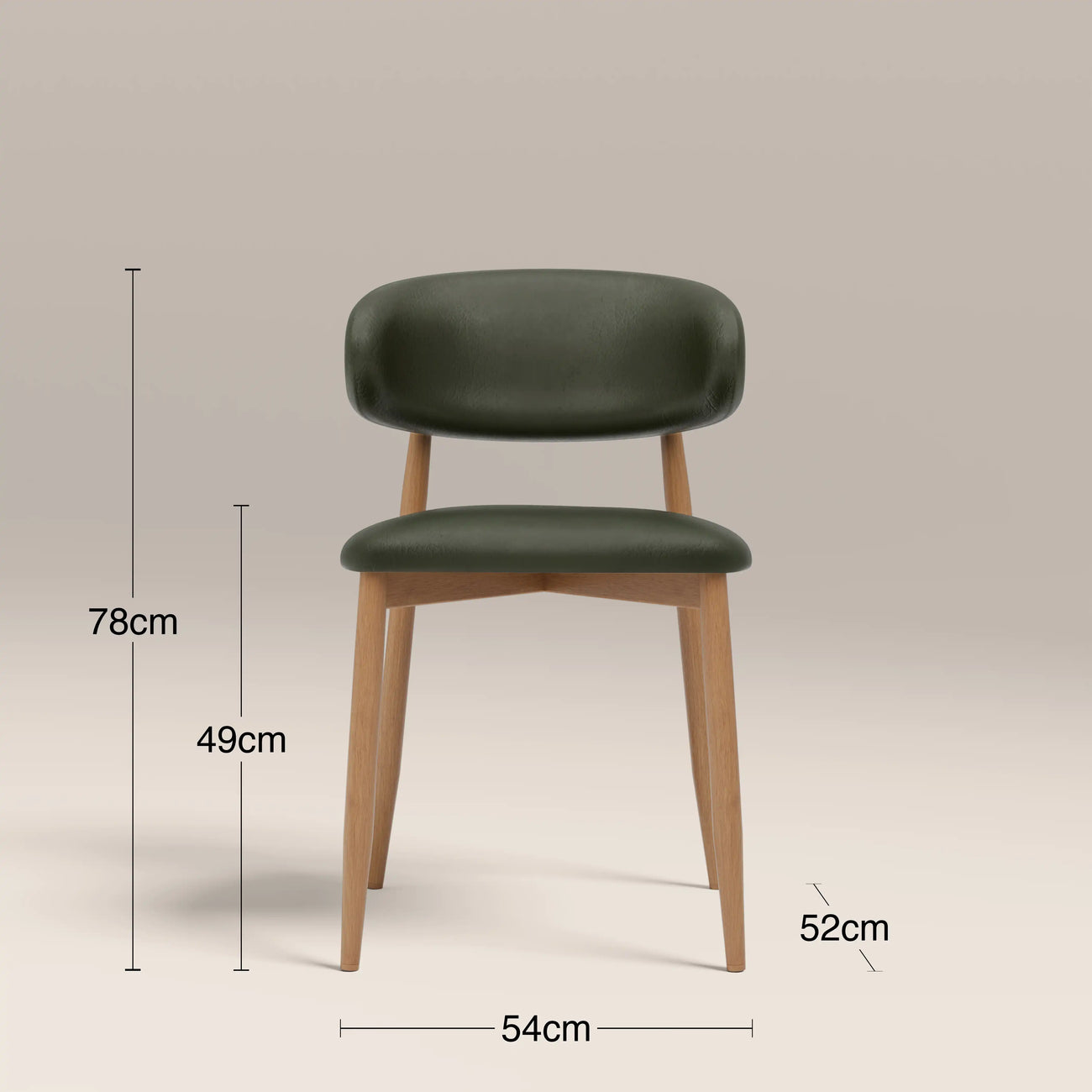 Halston Dining Chair Vintage Green & Oak