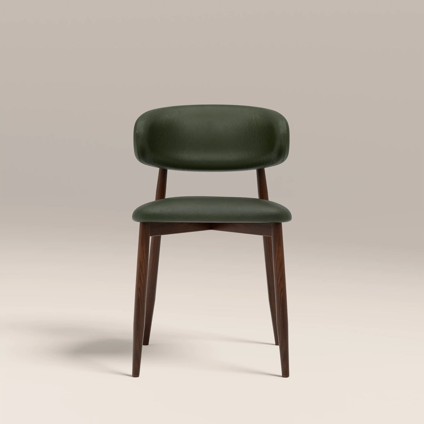 Halston Dining Chair Vintage Green & Walnut