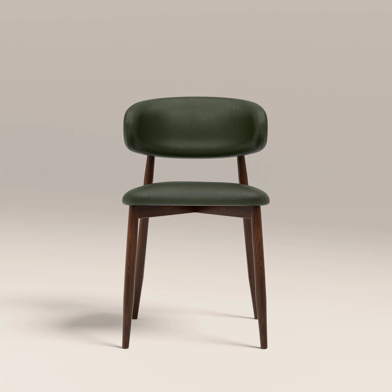 Halston Dining Chair Vintage Green & Walnut