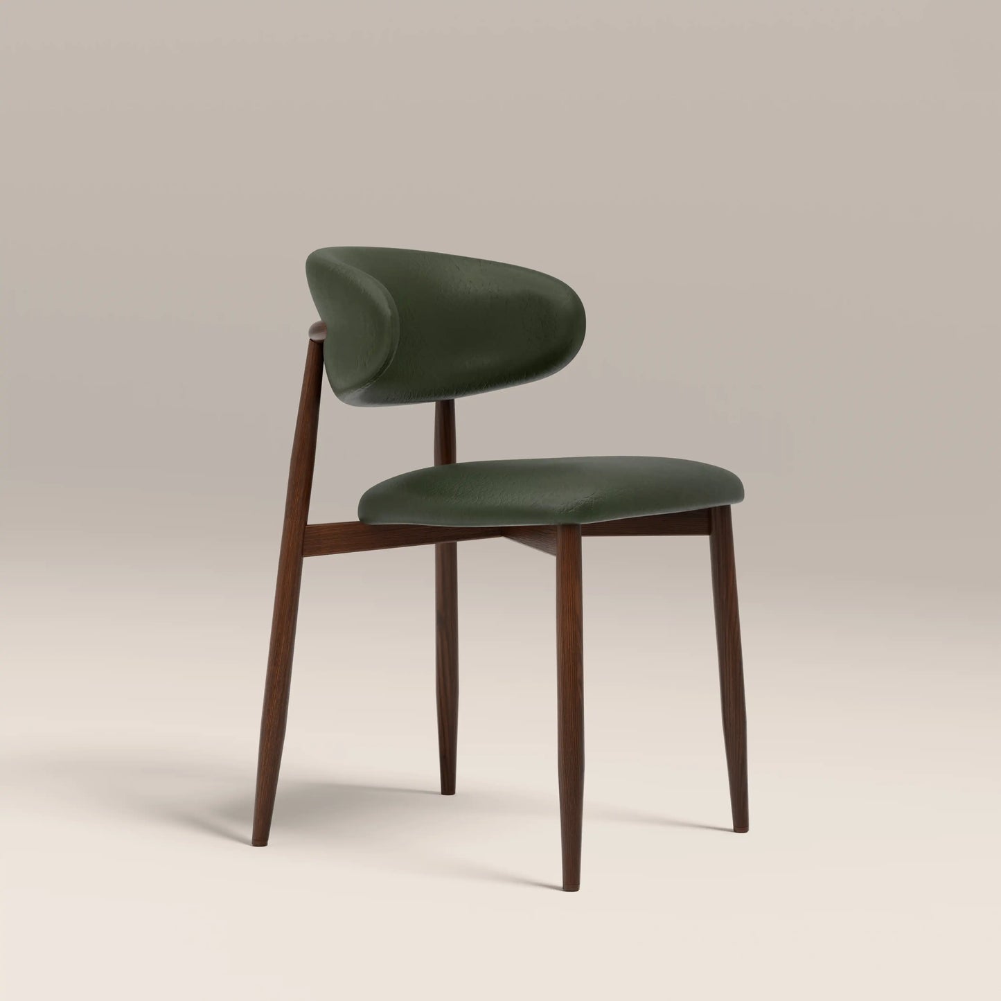 Halston Dining Chair Vintage Green & Walnut