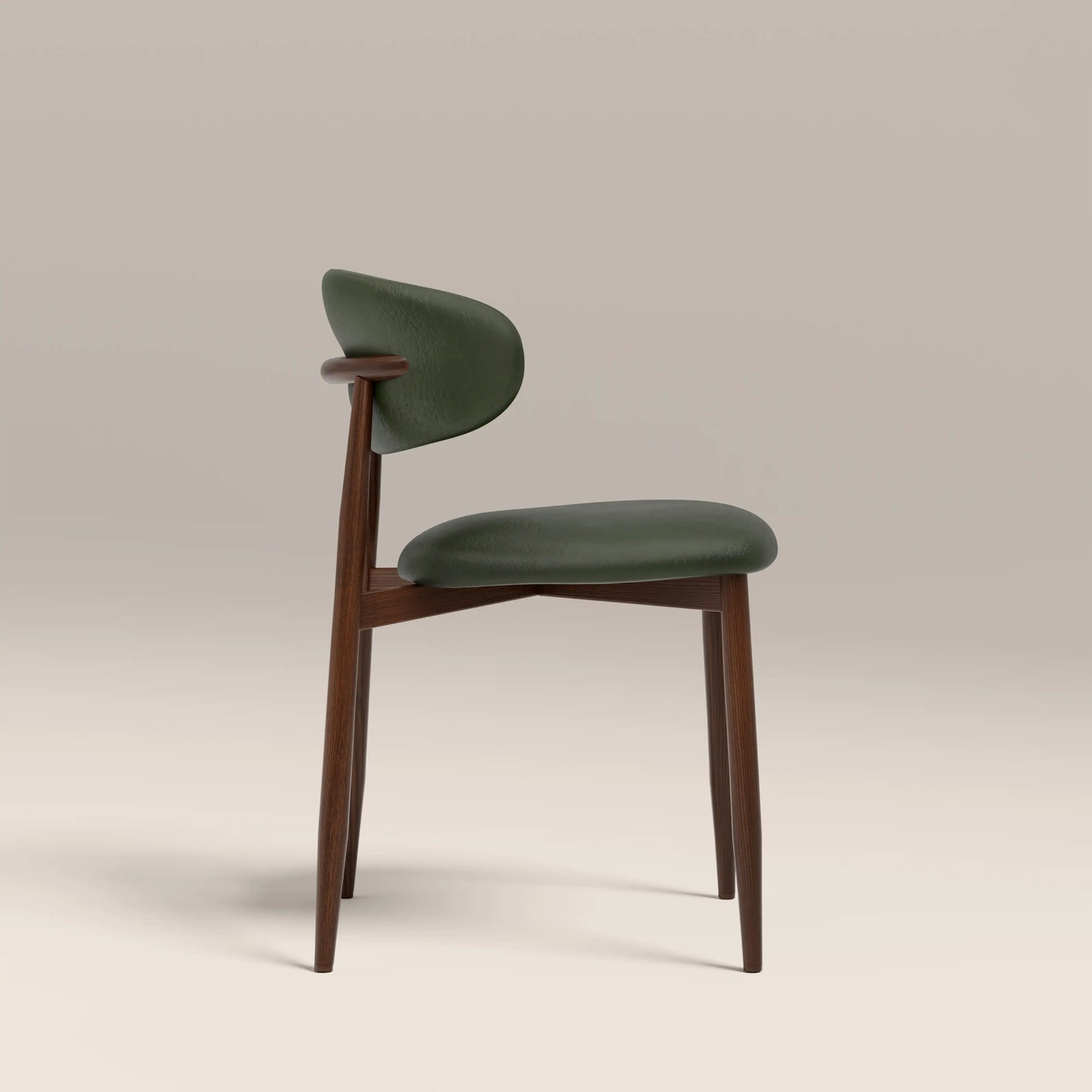 Halston Dining Chair Vintage Green & Walnut