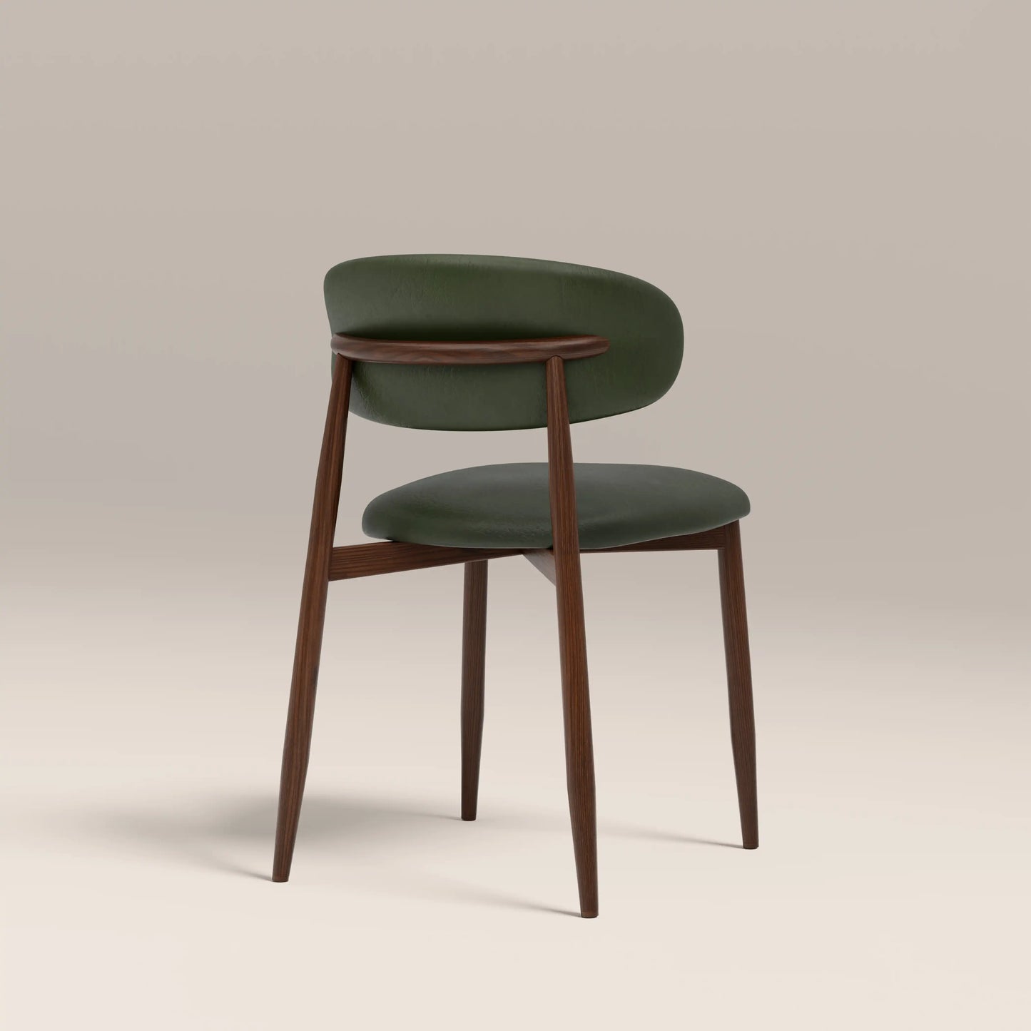 Halston Dining Chair Vintage Green & Walnut