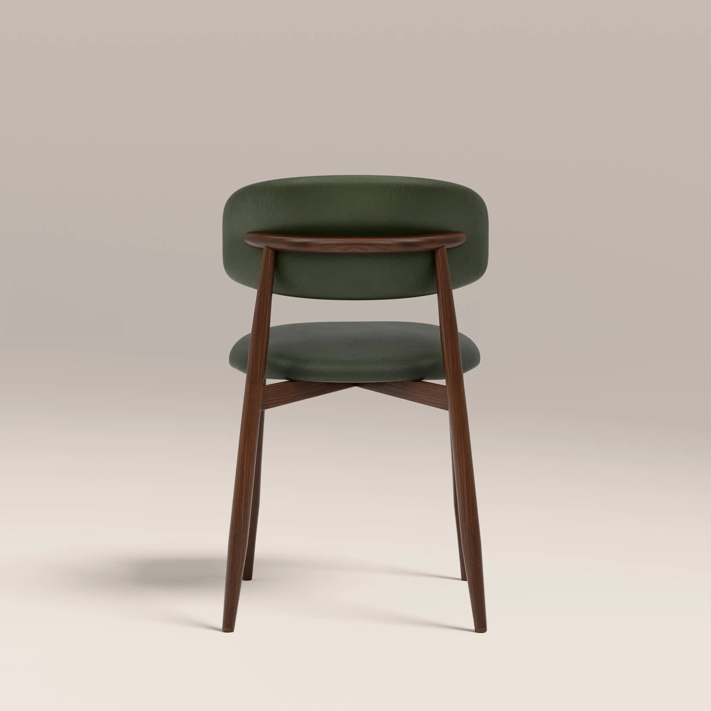 Halston Dining Chair Vintage Green & Walnut