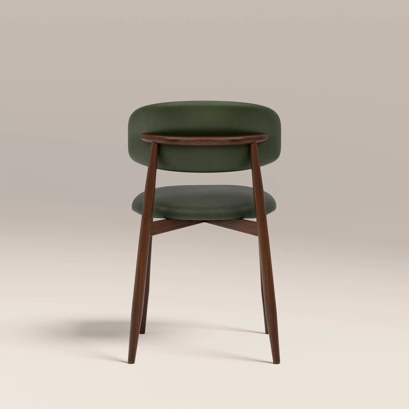 Halston Dining Chair Vintage Green & Walnut