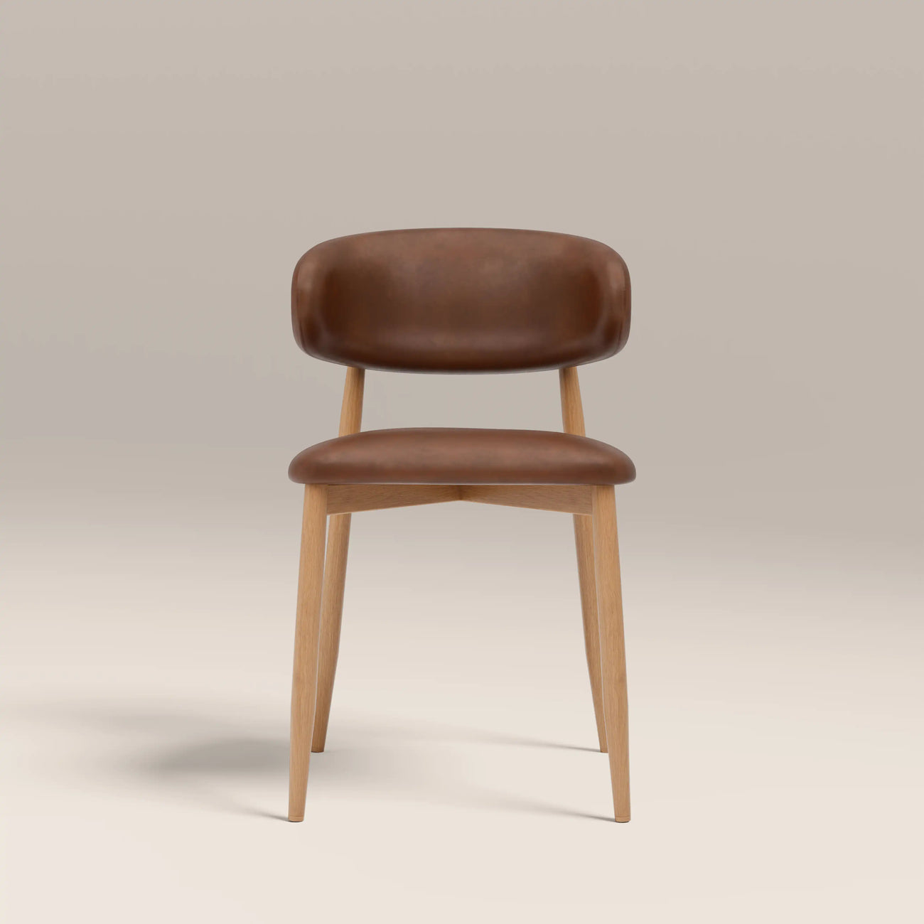 Halston Dining Chair Vintage Tan & Oak