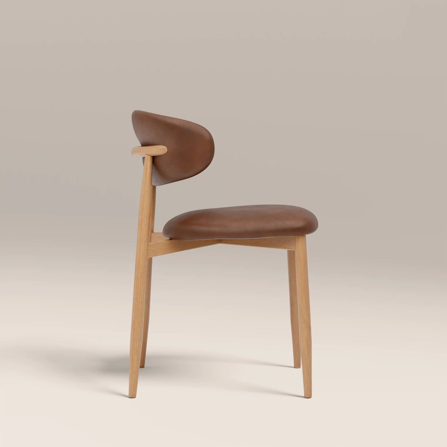 Halston Dining Chair Vintage Tan & Oak