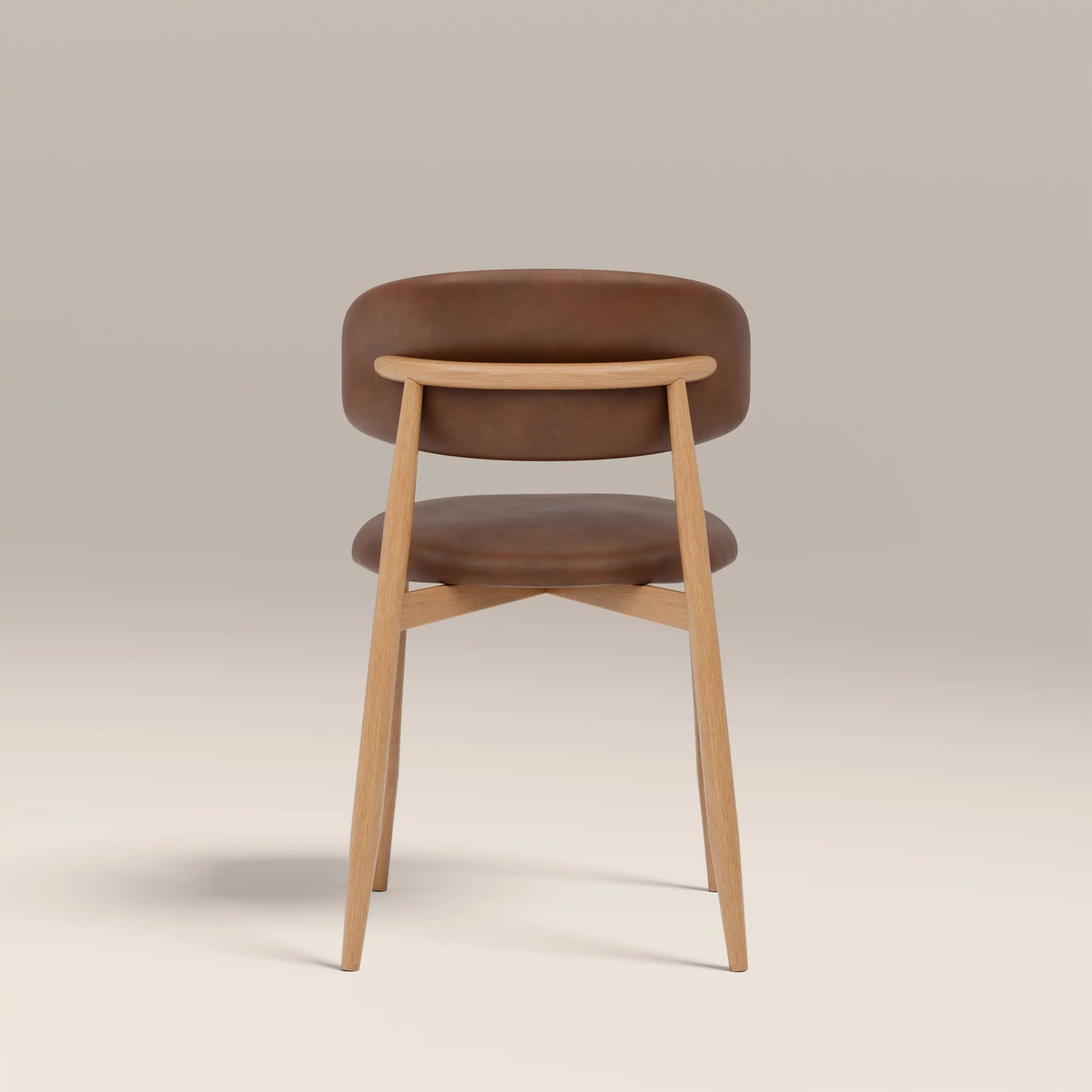 Halston Dining Chair Vintage Tan & Oak
