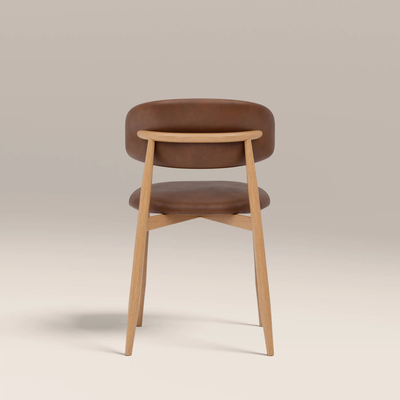 Halston Dining Chair Vintage Tan & Oak