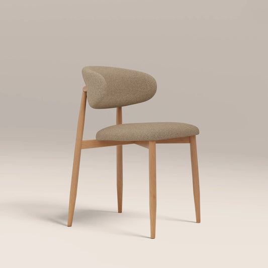 Halston Dining Chair Latte & Oak