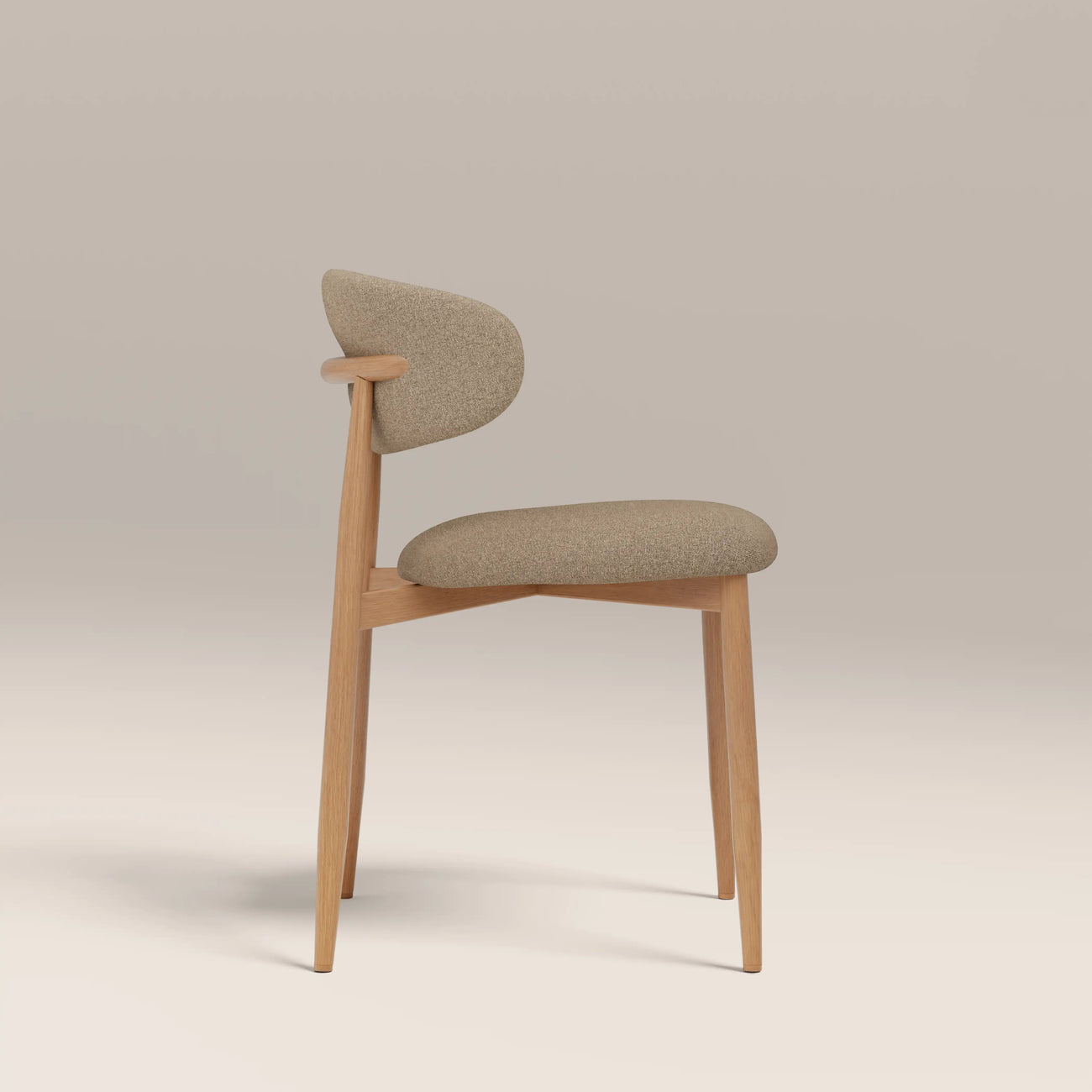 Halston Dining Chair Latte & Oak