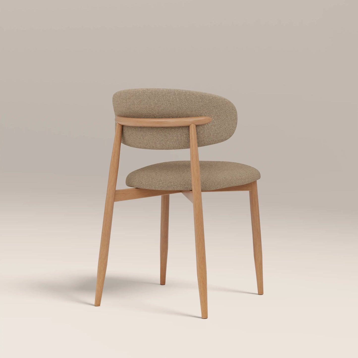 Halston Dining Chair Latte & Oak