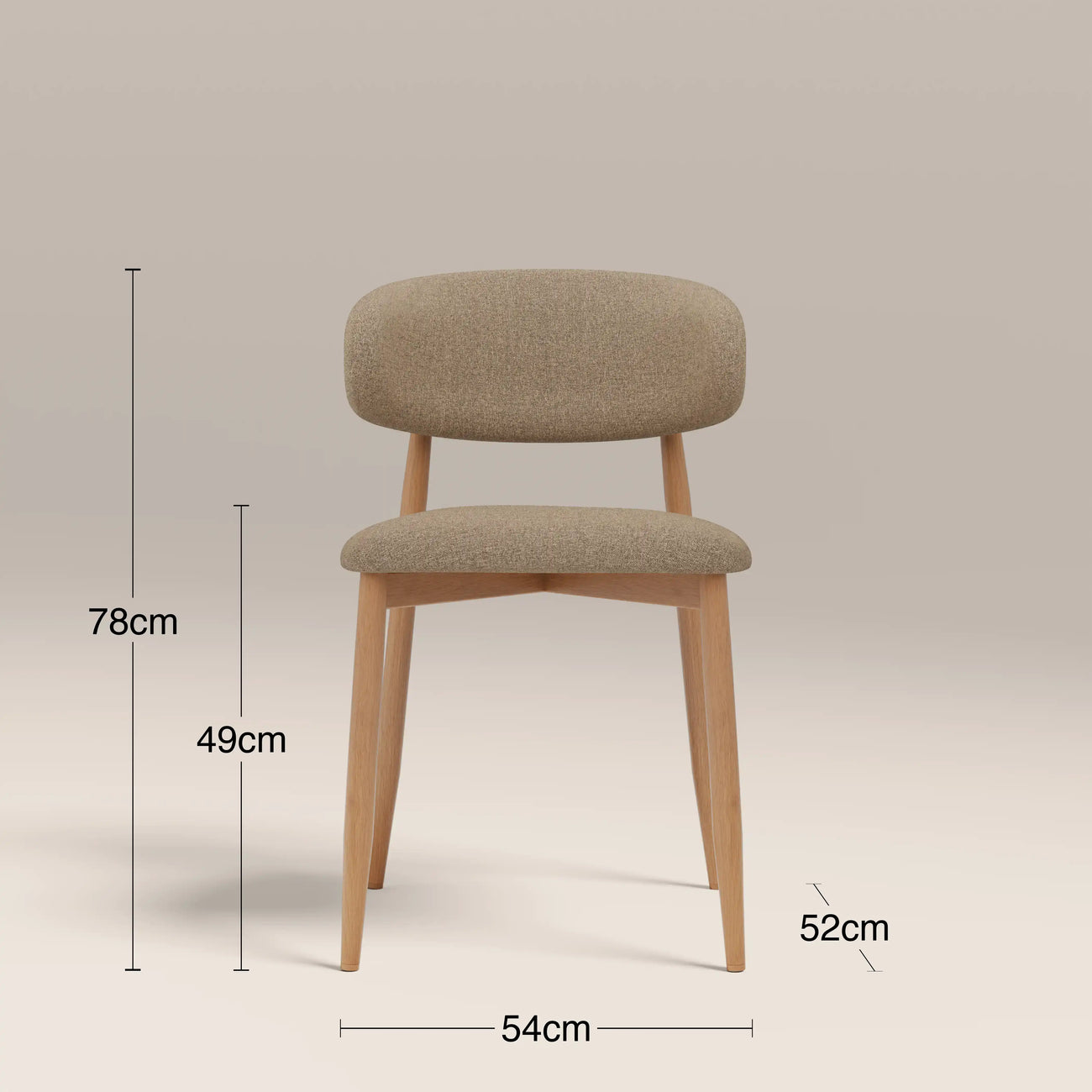 Halston Dining Chair Latte & Oak