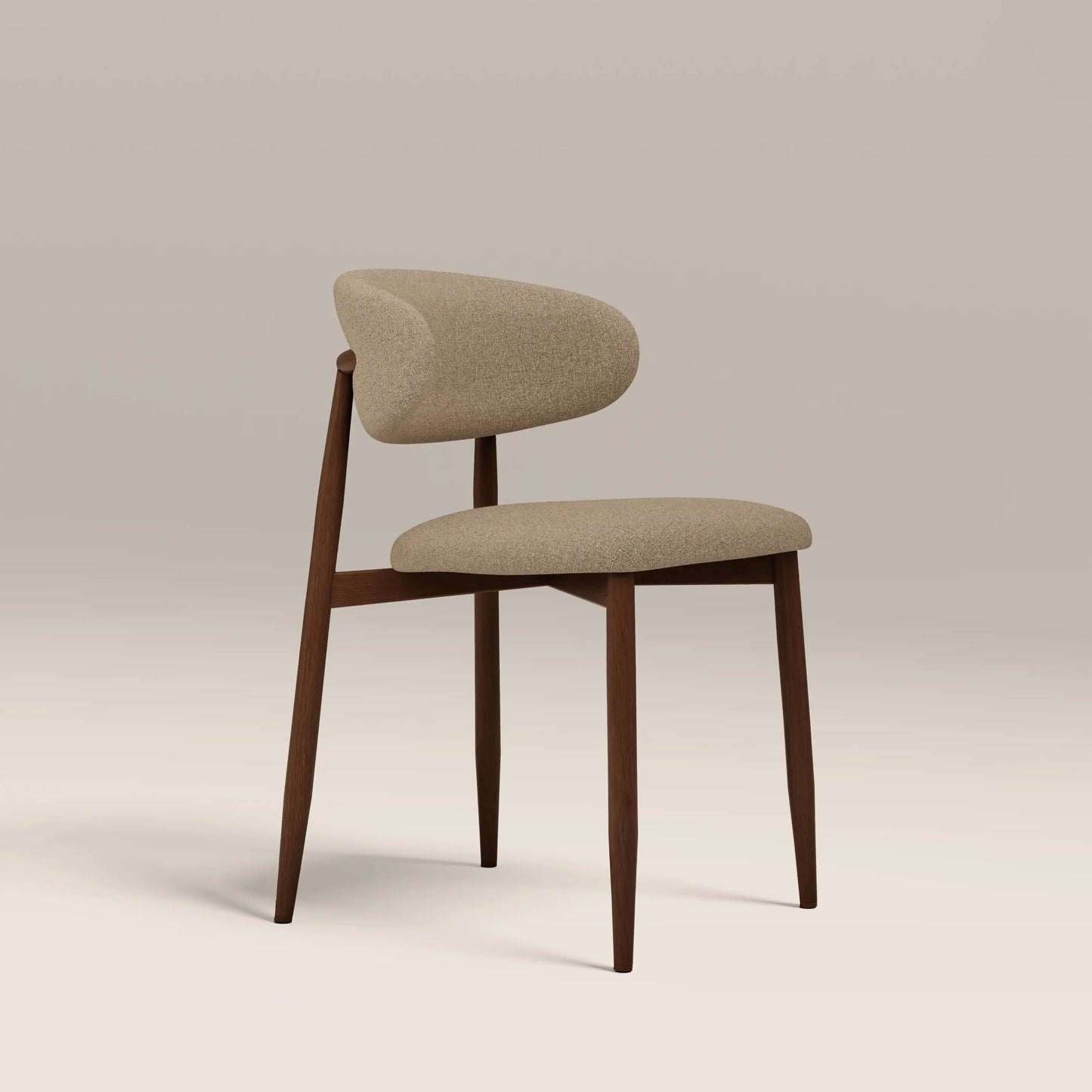 Halston Dining Chair Latte & Walnut