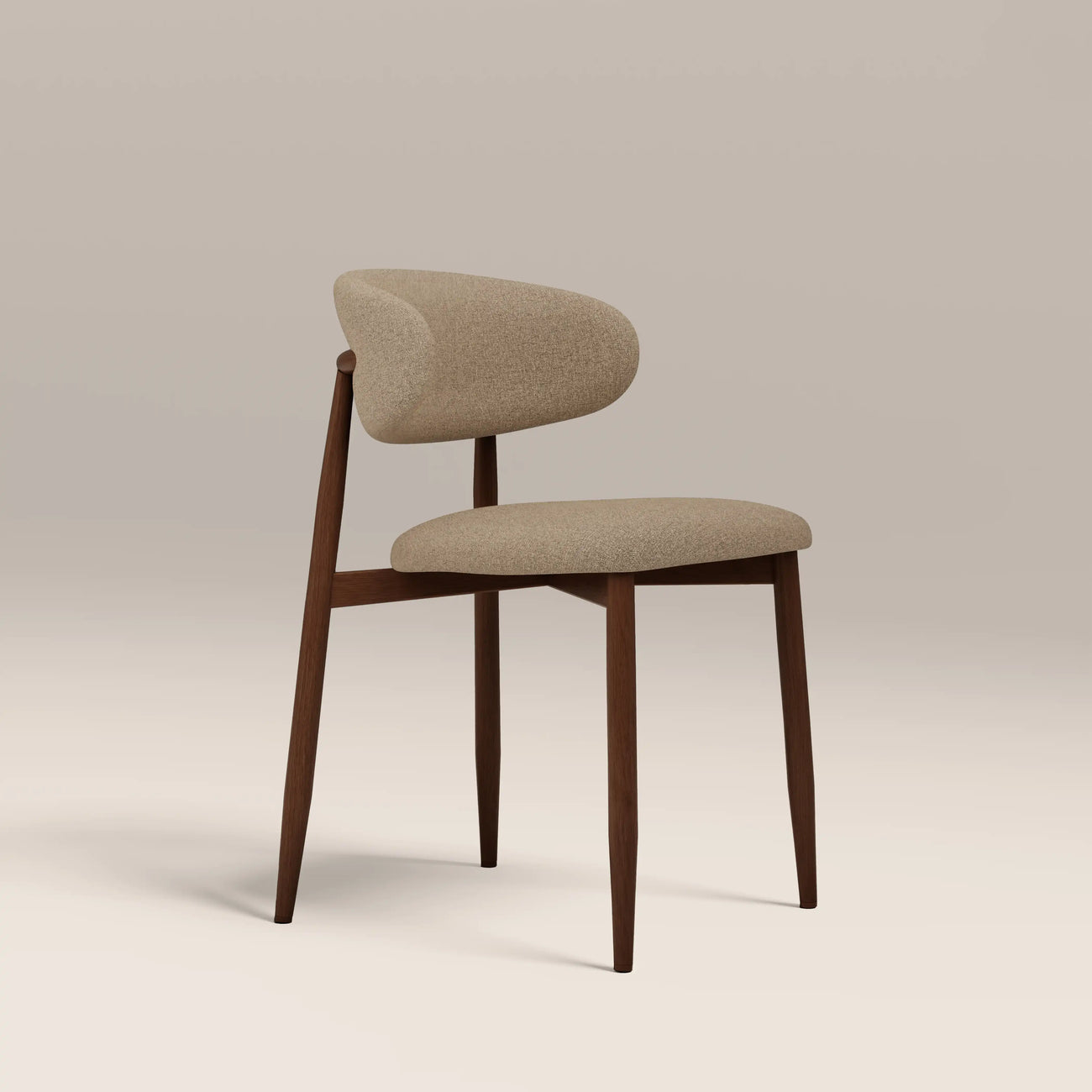 Halston Dining Chair Latte & Walnut