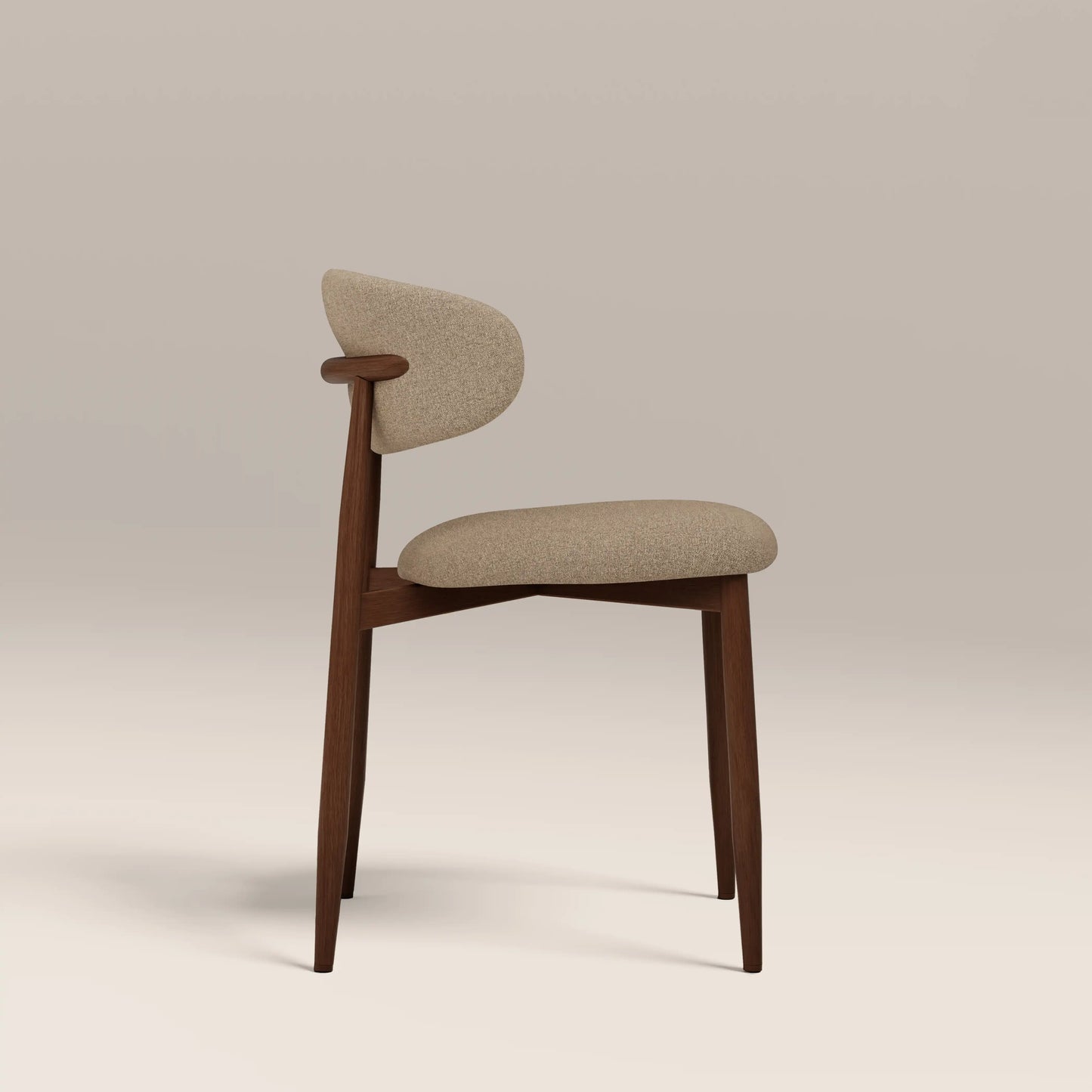 Halston Dining Chair Latte & Walnut