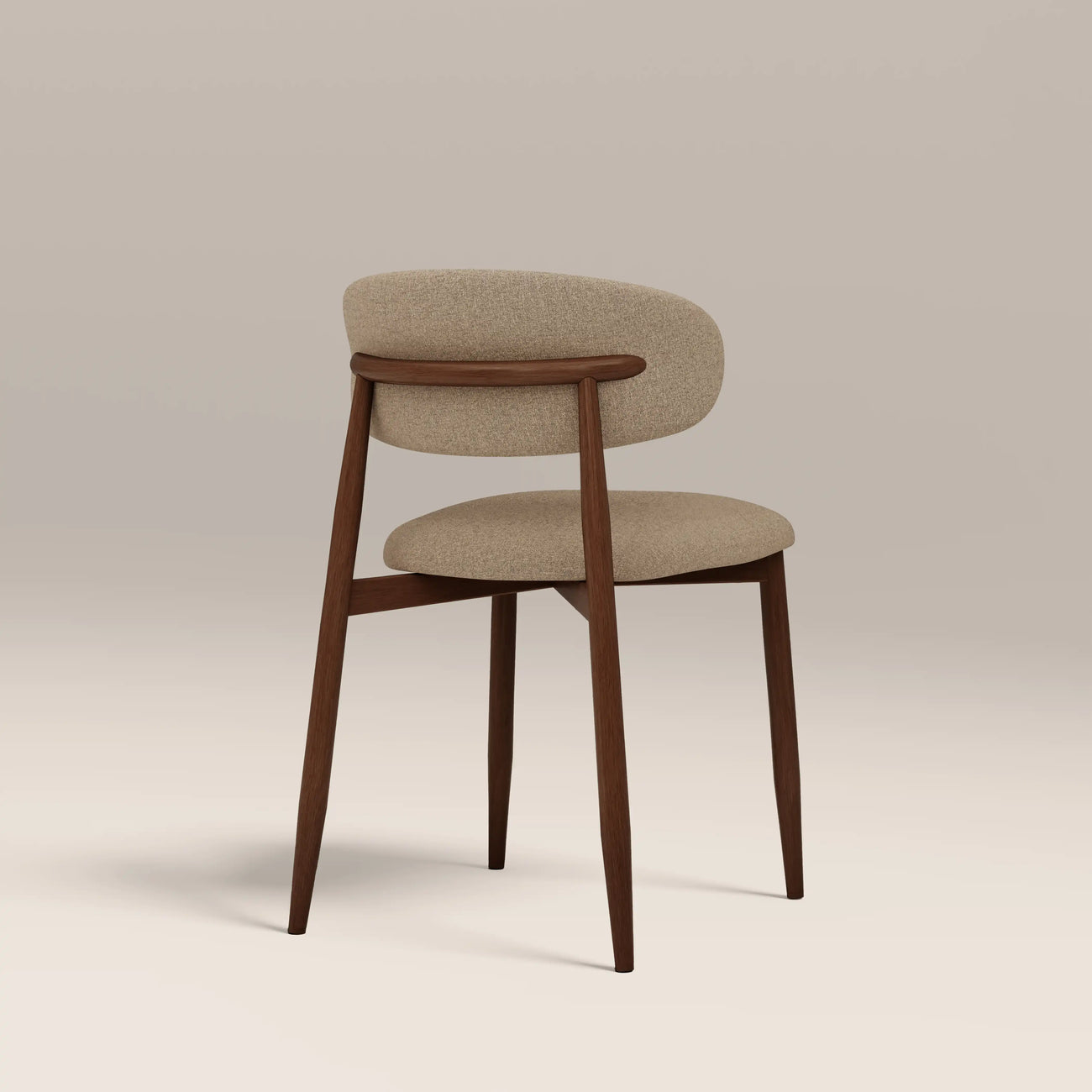 Halston Dining Chair Latte & Walnut