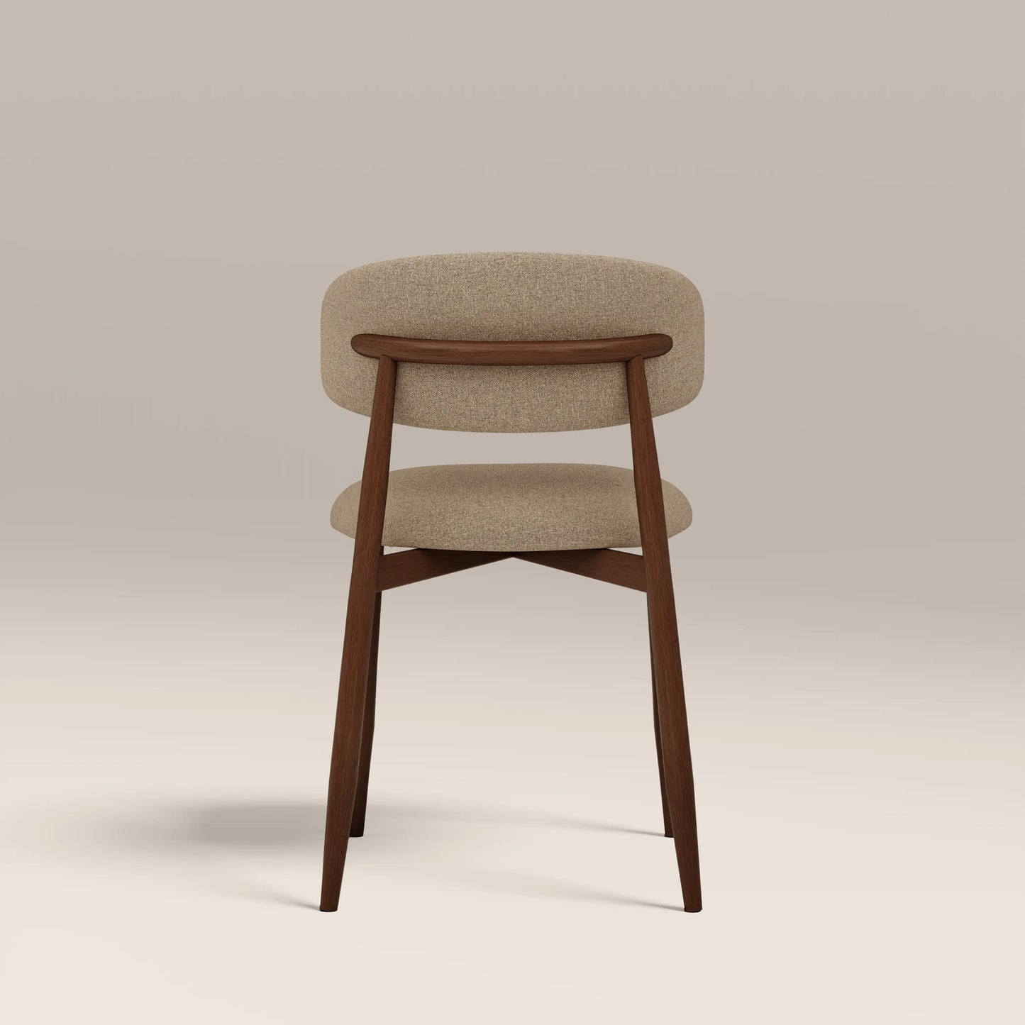 Halston Dining Chair Latte & Walnut