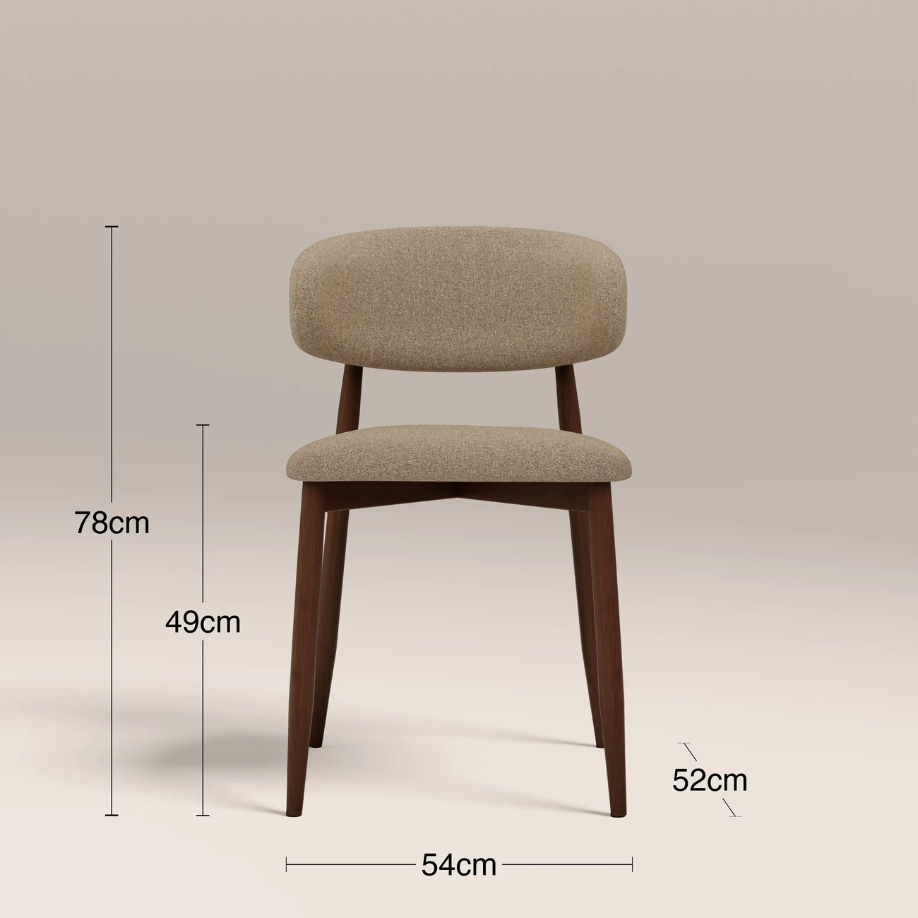 Halston Dining Chair Latte & Walnut