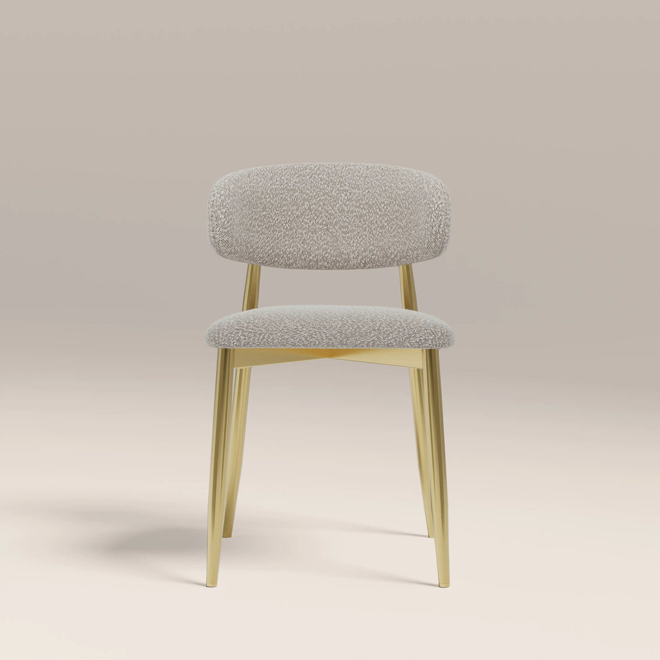 Halston Dining Chair Speckled Stone & Brass