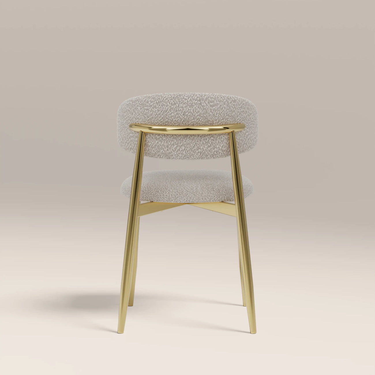 Halston Dining Chair Speckled Stone & Brass