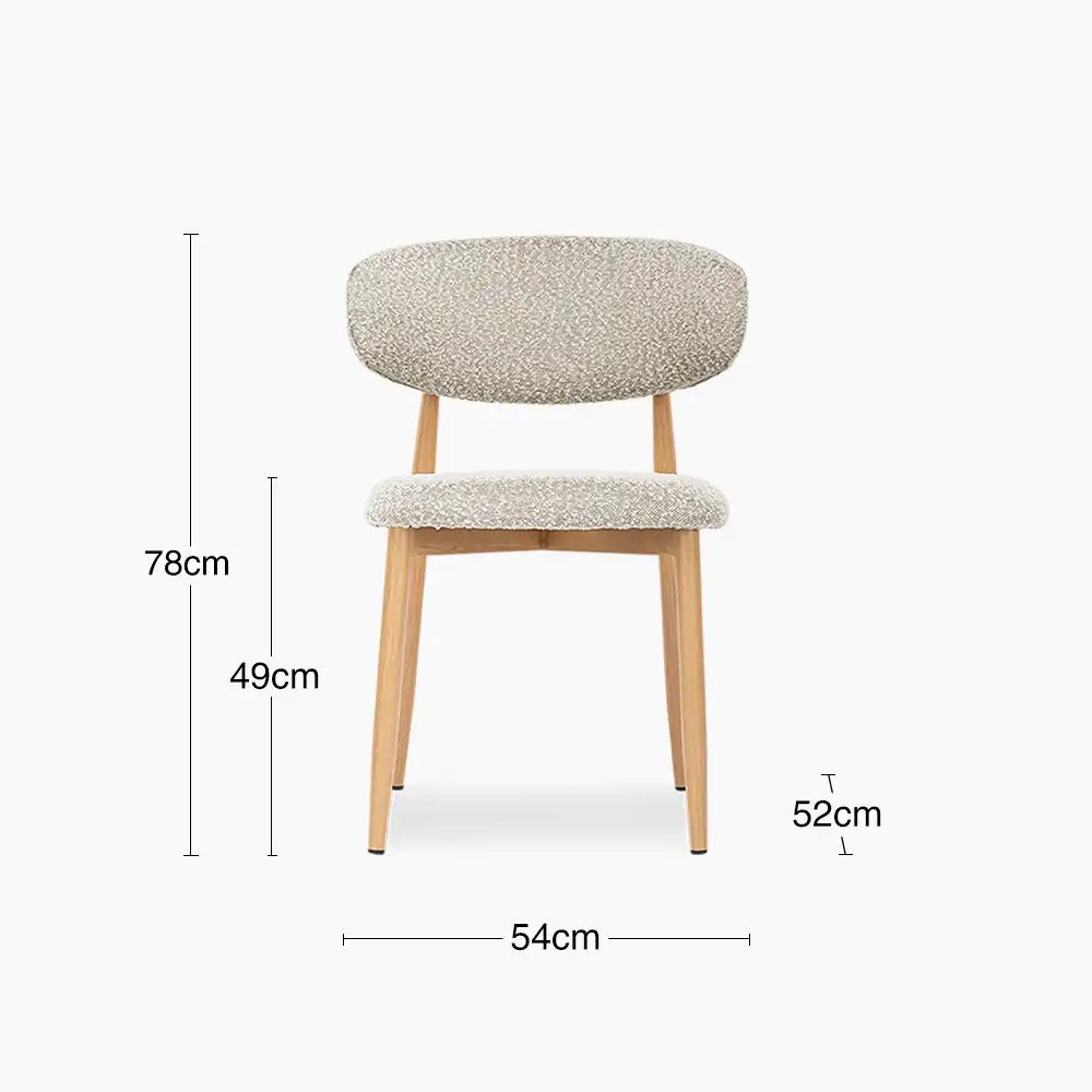 Halston Dining Chair Speckled Stone & Oak