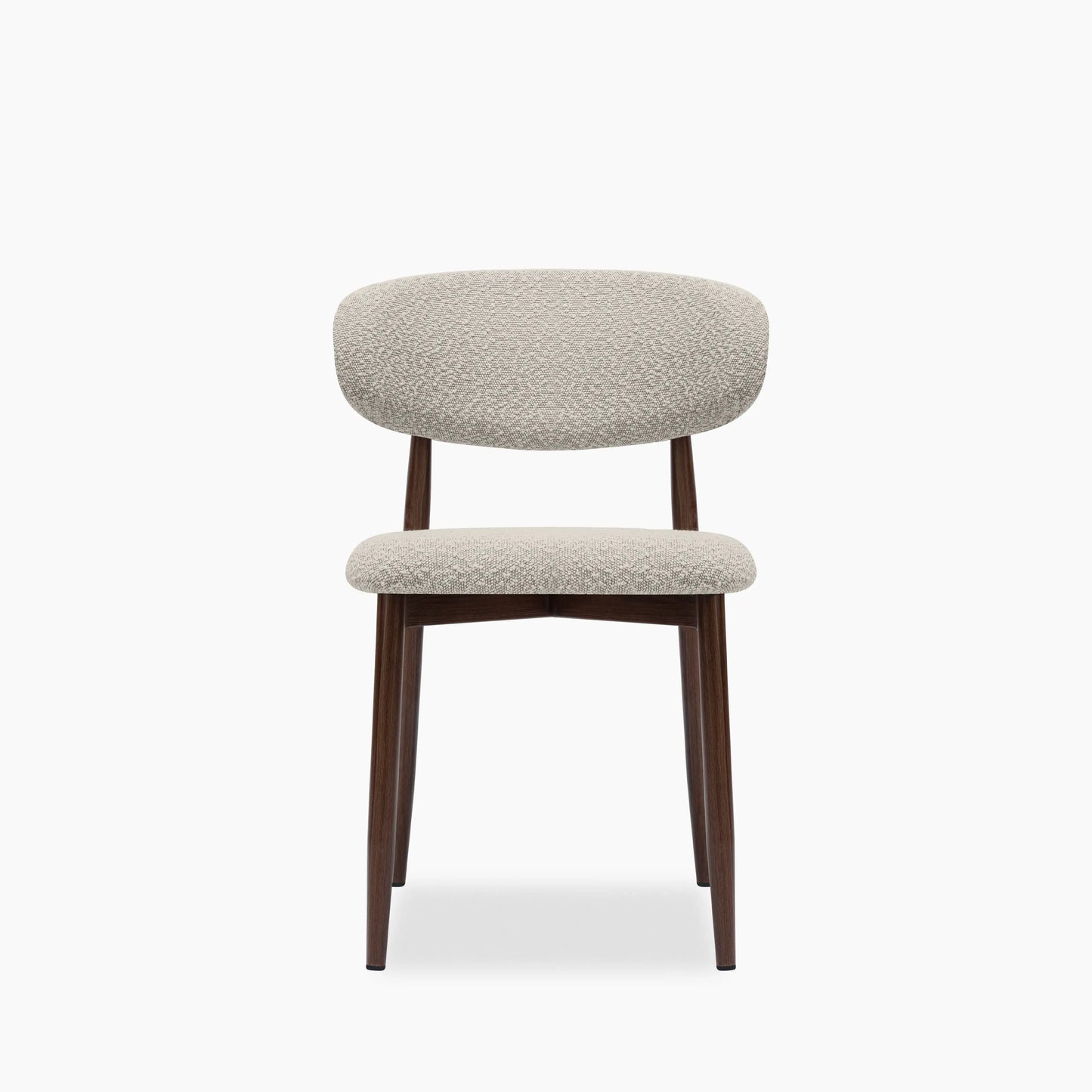 Halston Dining Chair Speckled Stone & Walnut