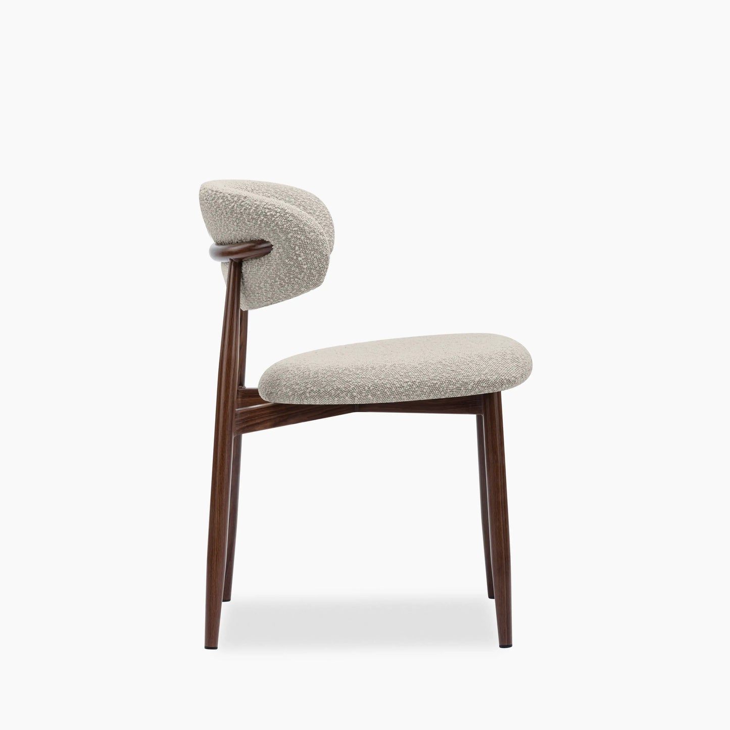 Halston Dining Chair Speckled Stone & Walnut