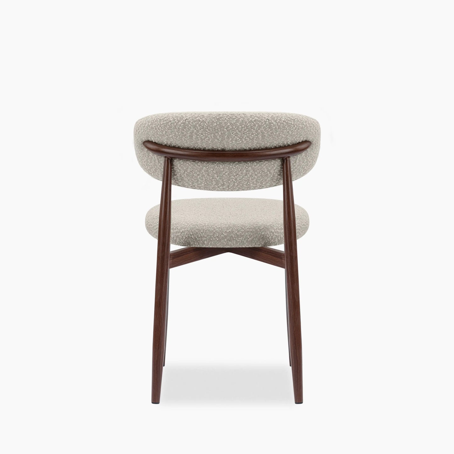 Halston Dining Chair Speckled Stone & Walnut