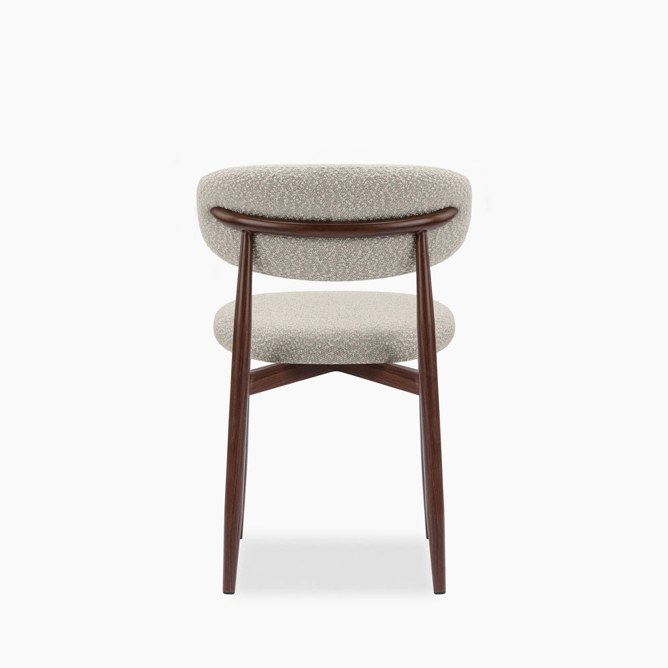 Halston Dining Chair Speckled Stone & Walnut