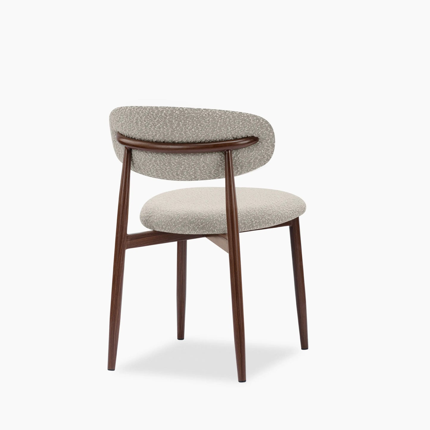 Halston Dining Chair Speckled Stone & Walnut
