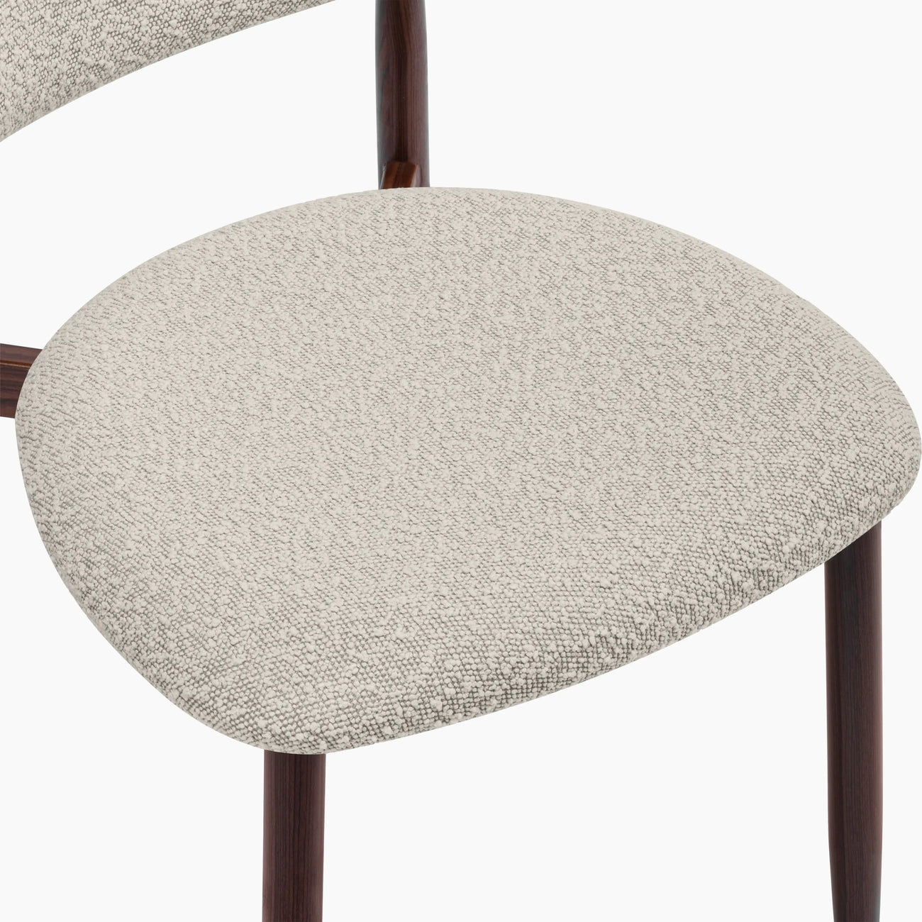 Halston Dining Chair Speckled Stone & Walnut