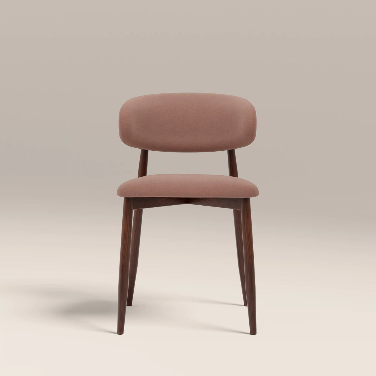 Halston Dining Chair Blush Pink & Walnut