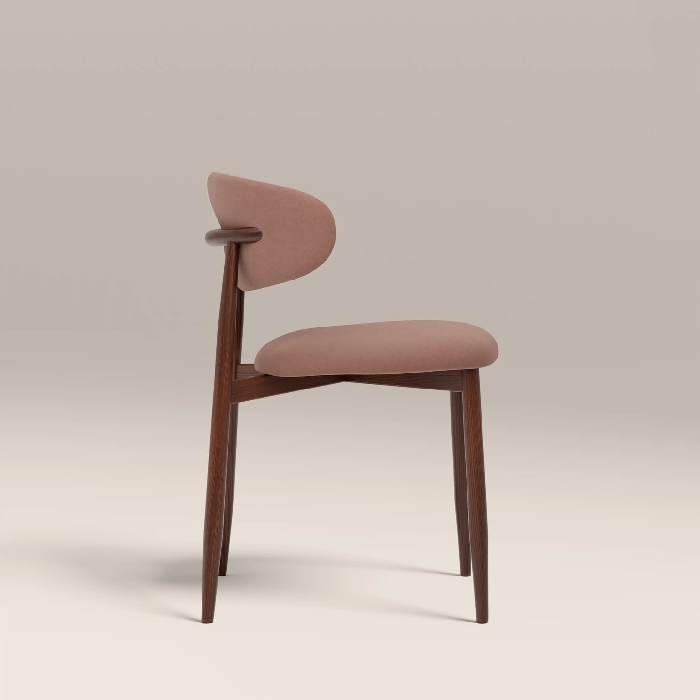 Halston Dining Chair Blush Pink & Walnut